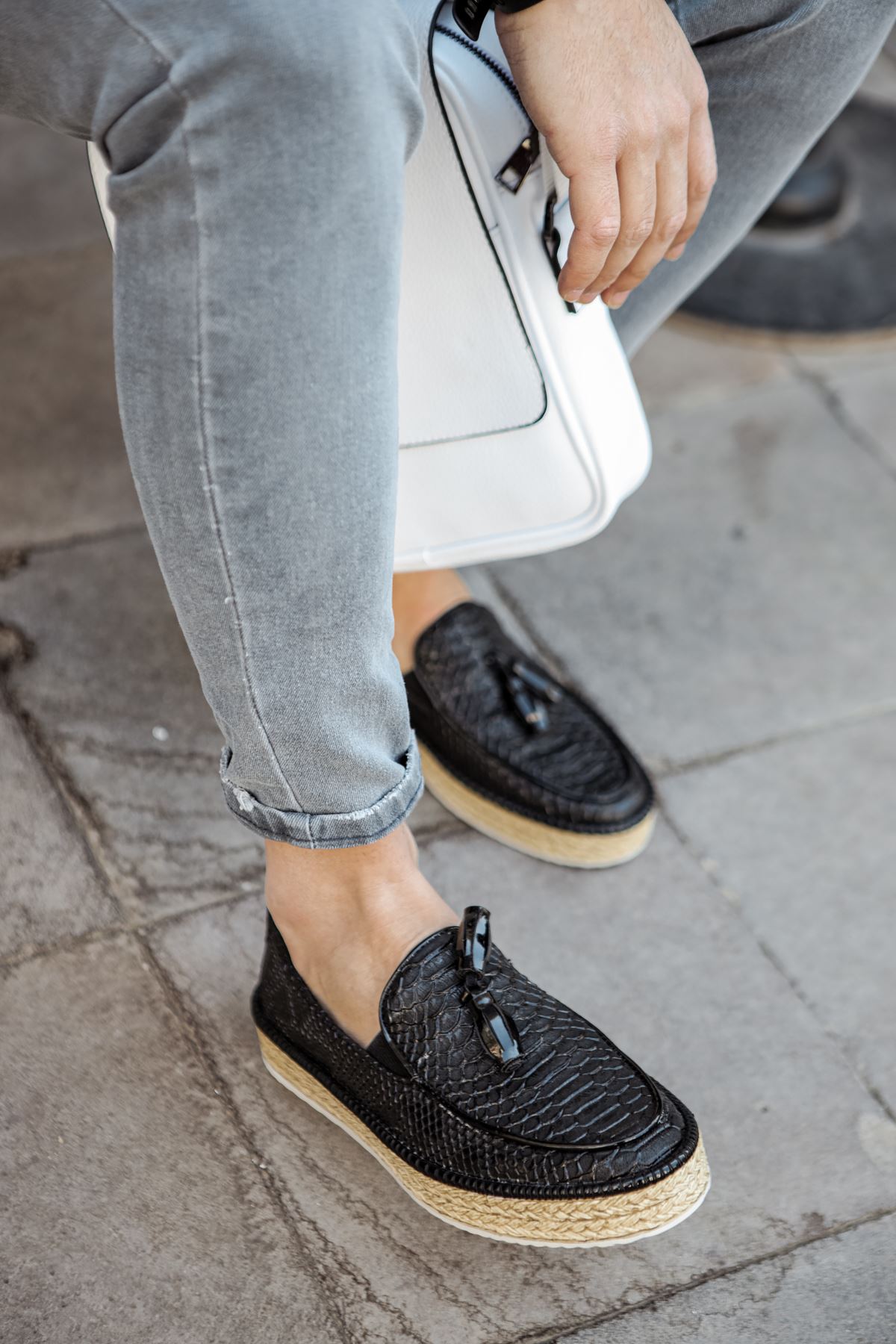 CH119 - CBT Tassels Erkek Ayakkabı SIYAH - Görsel 2