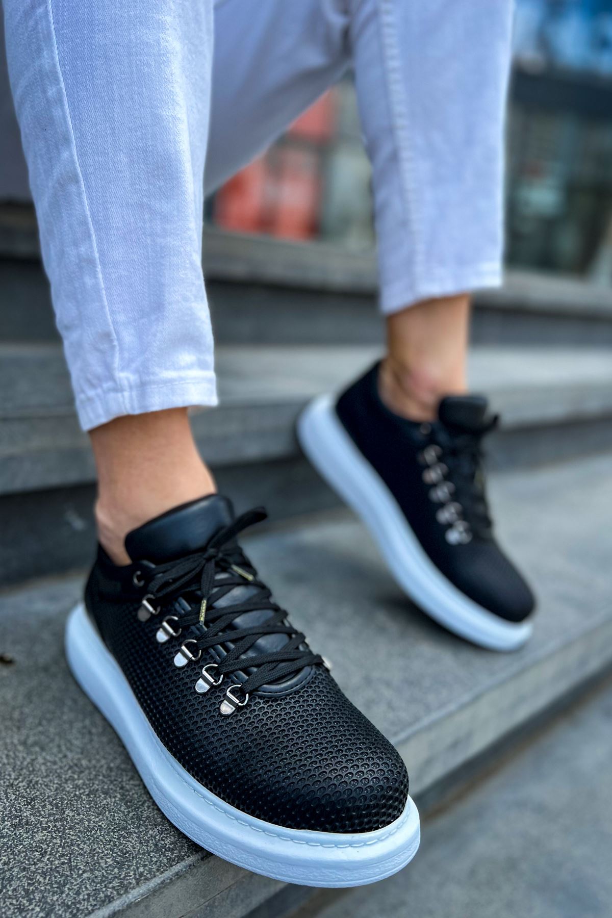 CH021 - CBT Favo Erkek Ayakkabı SIYAH - Görsel 2