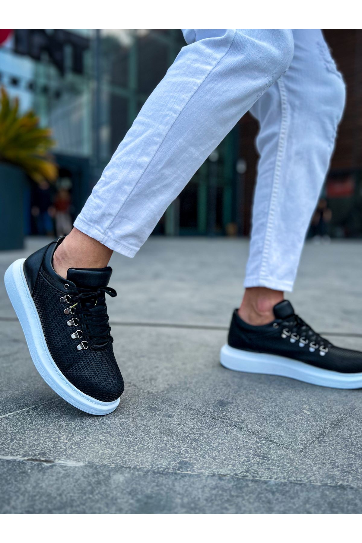 CH021 - CBT Favo Erkek Ayakkabı SIYAH - Görsel 4