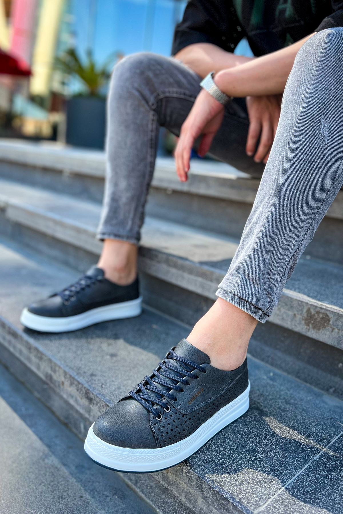 CH043 - CBT Cowien Erkek Ayakkabi ANTRASIT - Görsel 4