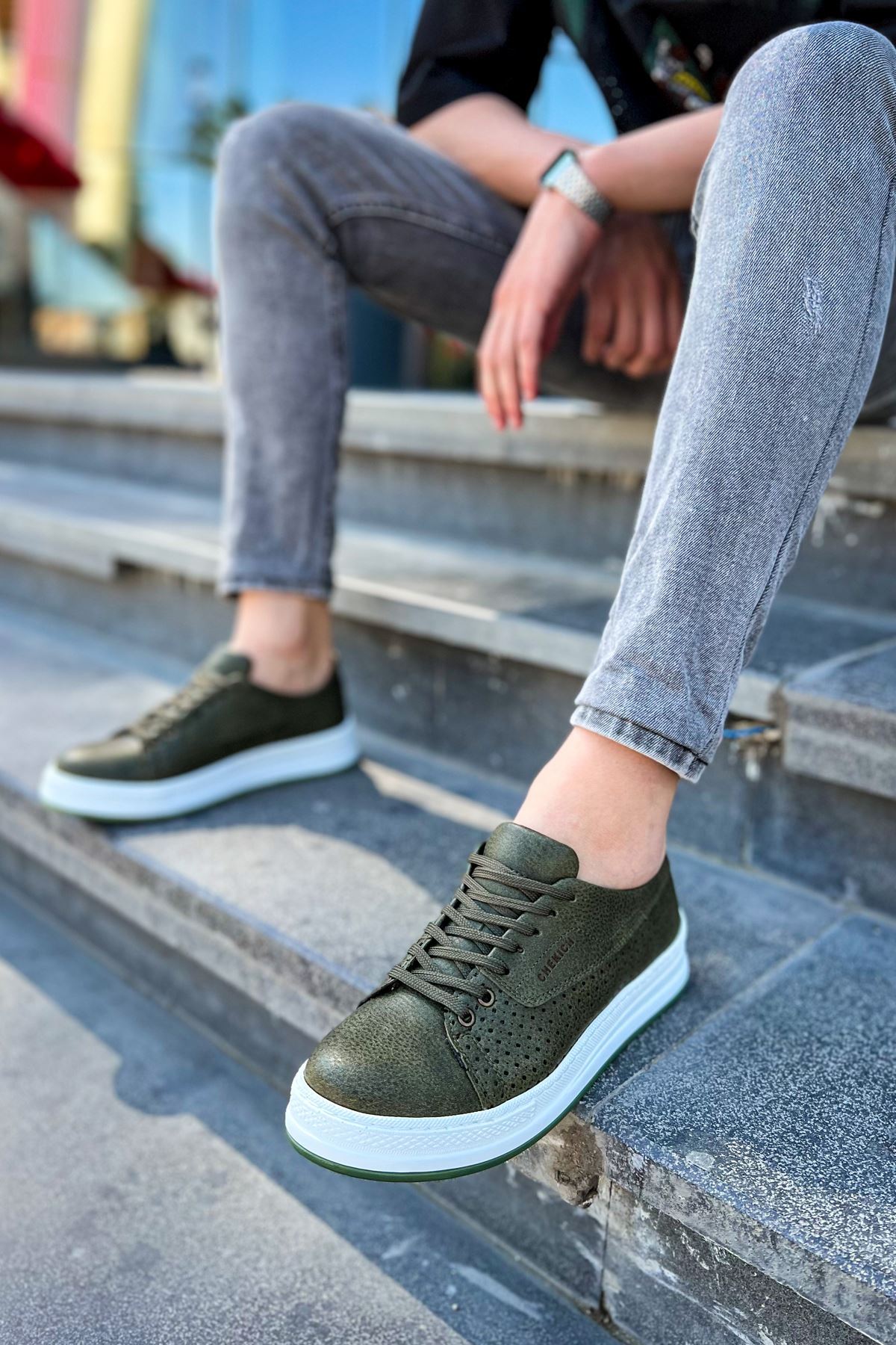 CH043 - CBT Cowien Erkek Ayakkabi HAKI - Görsel 3