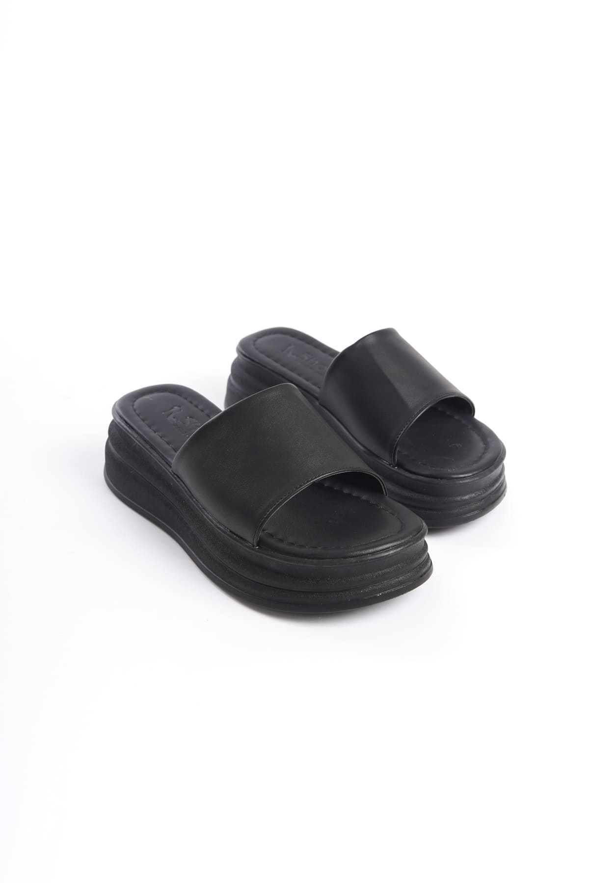 ALICE Düz Topuklu Kalın ve Ortopedik Taban Kadın Terlik CST - Siyah - Görsel 4