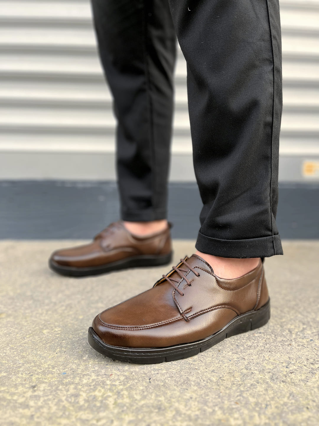 JY0510 Clasica Bağcıklı Cilt Erkek Günlük Klasik Ayakkabı CST - Kahverengi - Görsel 2