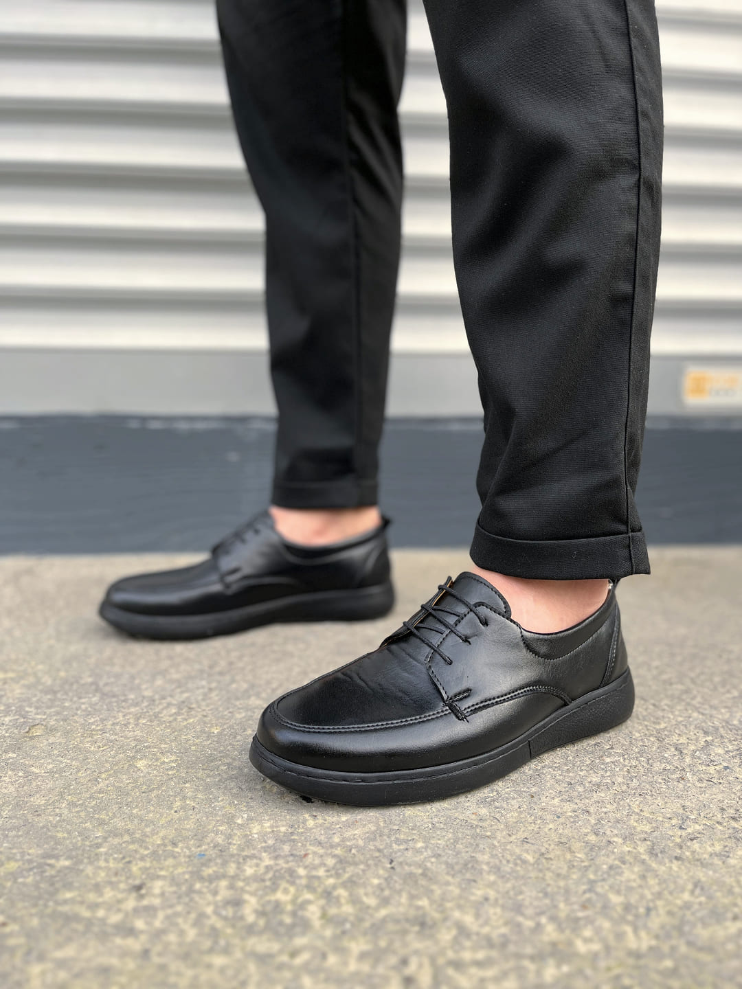 JY0510 Clasica Bağcıklı Cilt Erkek Günlük Klasik Ayakkabı CST - Siyah - Görsel 2