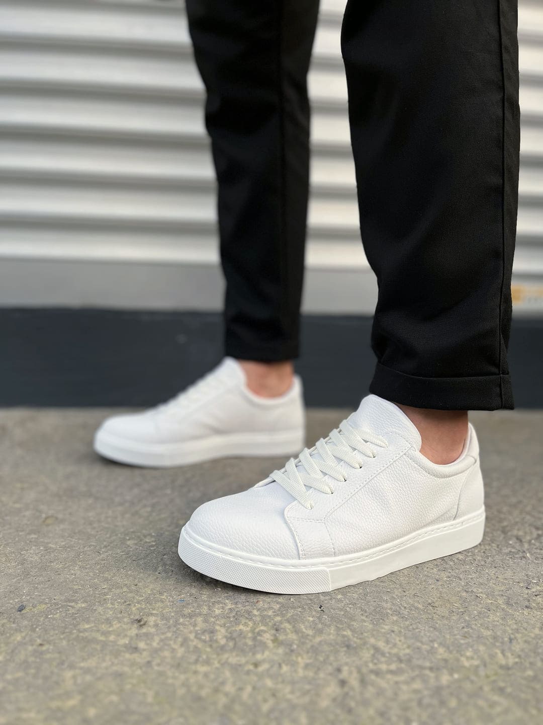 JY165 Elite Bağcıklı Cilt Erkek Günlük Sneaker Ayakkabı CBT - Beyaz - Görsel 2