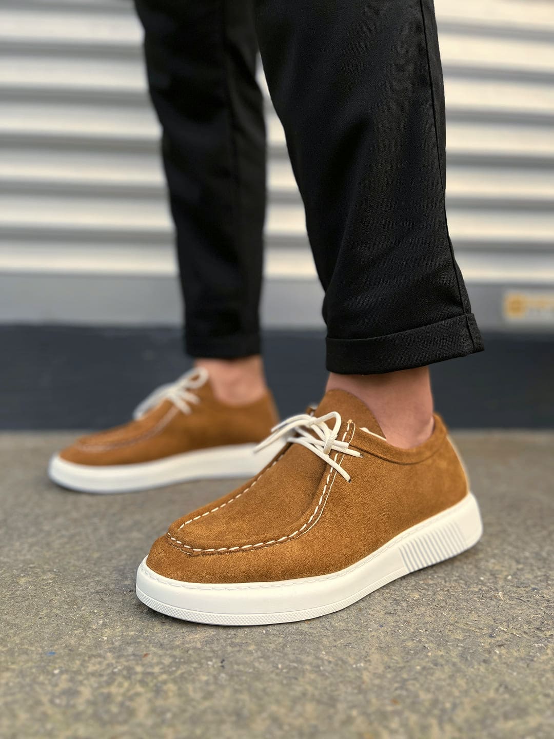 JY170 Tornado Bağcıklı Süet Erkek Günlük Spor Klasik Ayakkabı SBT - Taba - Görsel 2