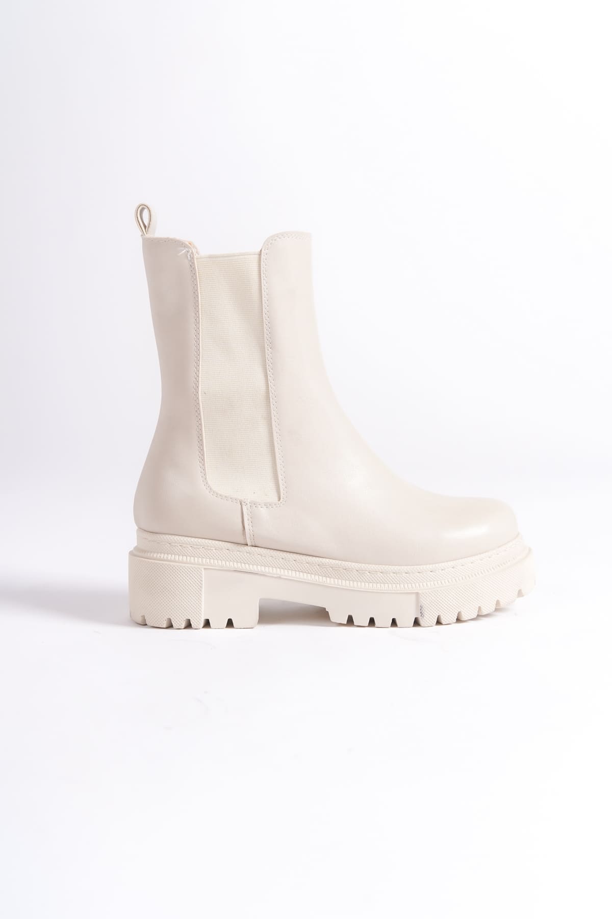 LORA Bağcıksız Lastikli Ortopedik Taban Kadın Bot CKT - Krem - Görsel 6