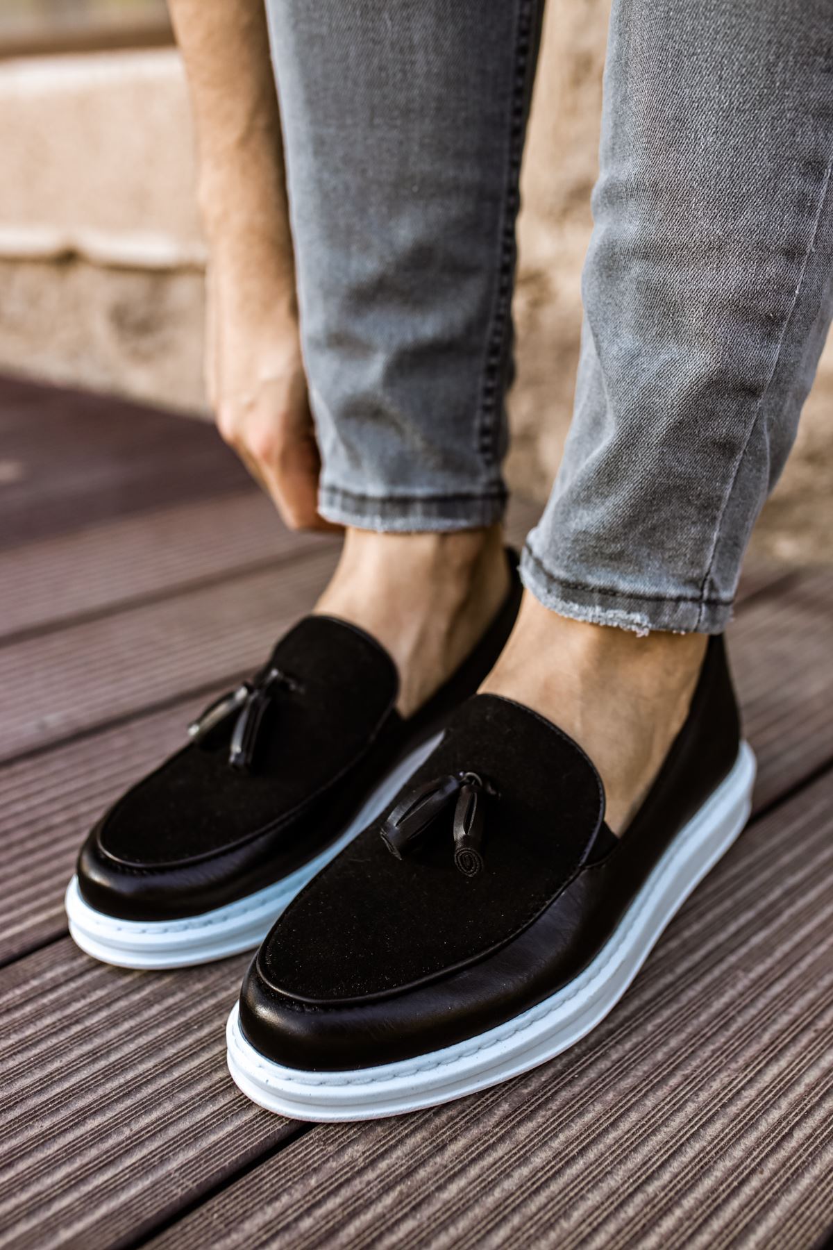 CH002 - CBT Loafer Pelle Erkek Ayakkabı SIYAH