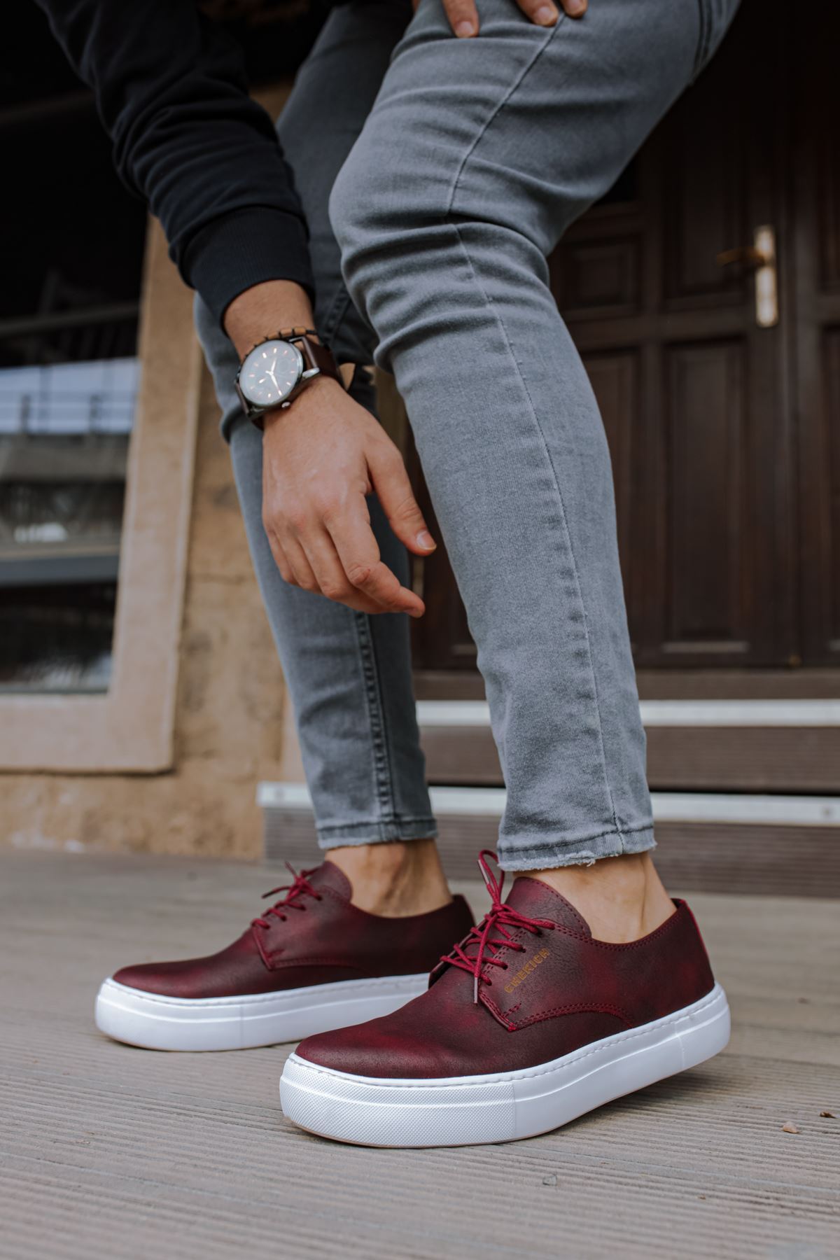 CH005 - CBT Pıttı Erkek Ayakkabı BORDO - Görsel 2