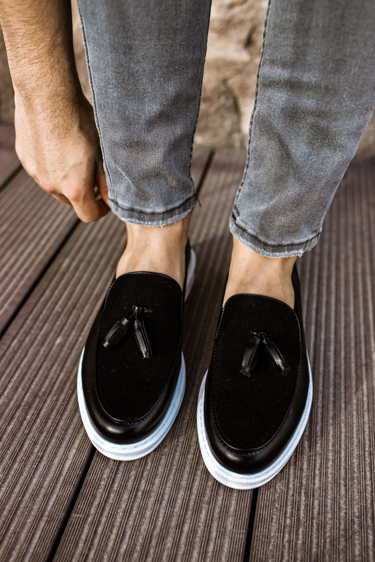 CH002 - CBT Loafer Pelle Erkek Ayakkabı SIYAH - Görsel 2