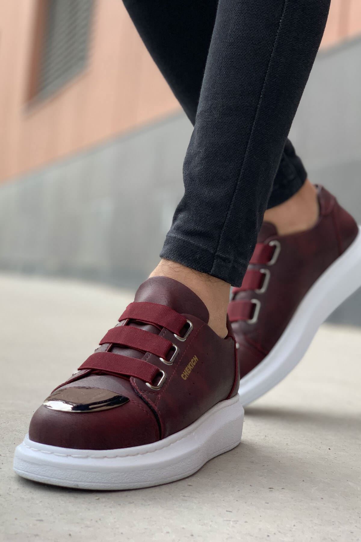 CH251 - CBT Mirror Erkek Ayakkabı BORDO - Görsel 2