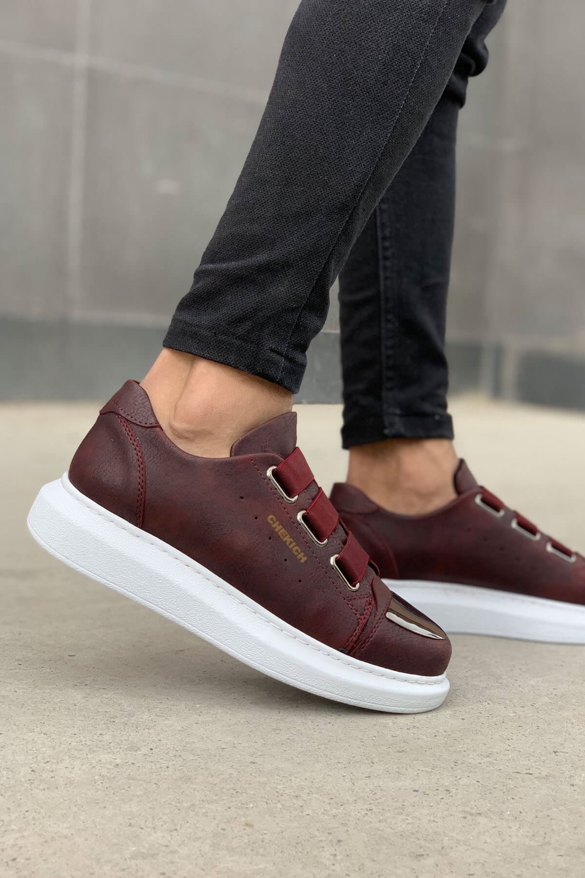 CH251 - CBT Mirror Erkek Ayakkabı BORDO - Görsel 3