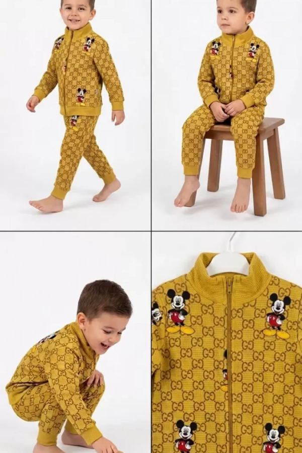 2-5 Yaş Boy Fermuar Detaylı 2 Li Çocuk Takımı