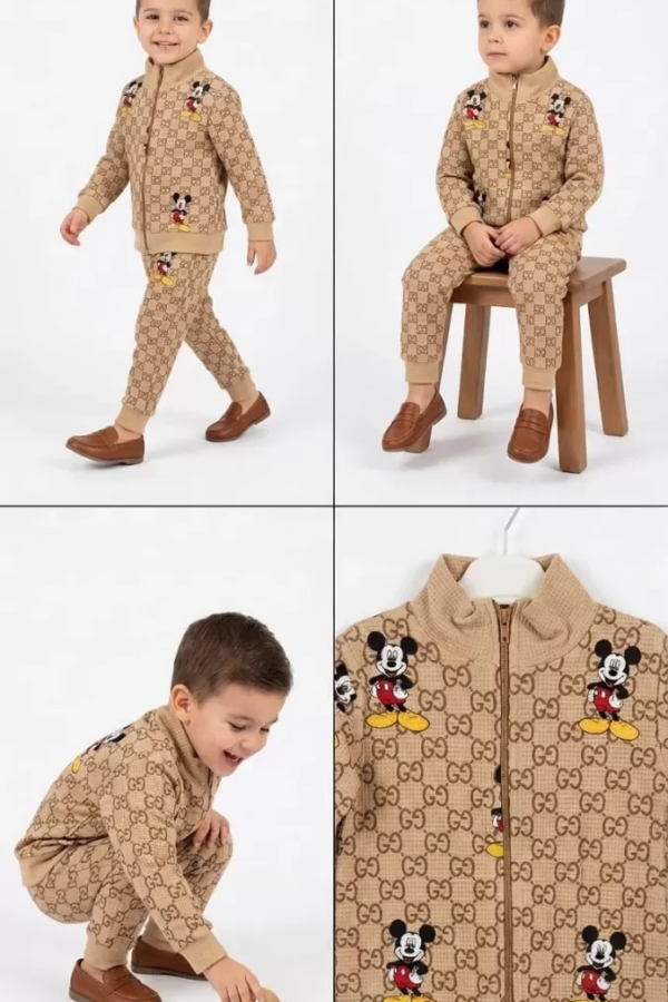 2-5 Yaş Boy Fermuar Detaylı 2 Li Çocuk Takımı