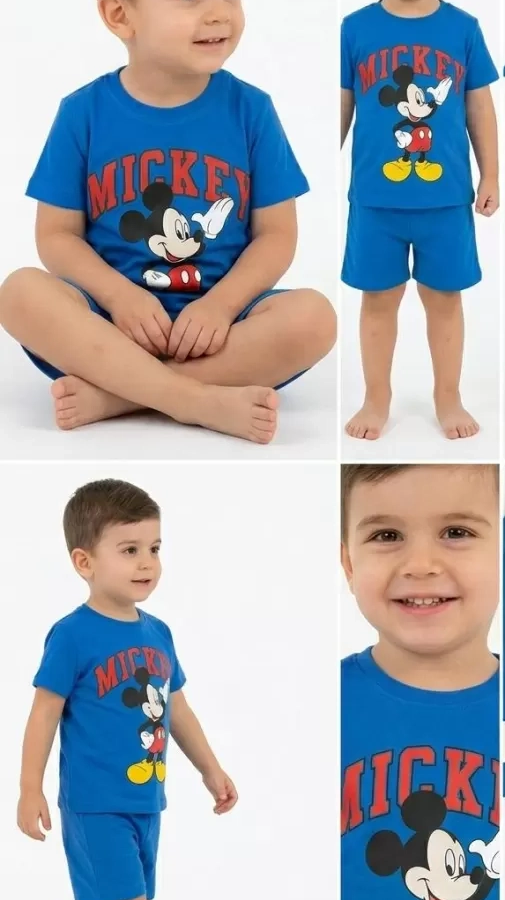 2/5 Yaş Mickey Baskılı Çocuk Takımı