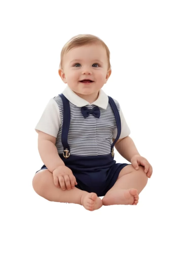 6/18 Ay Denizcik Tek Parça Bebek Tulumu