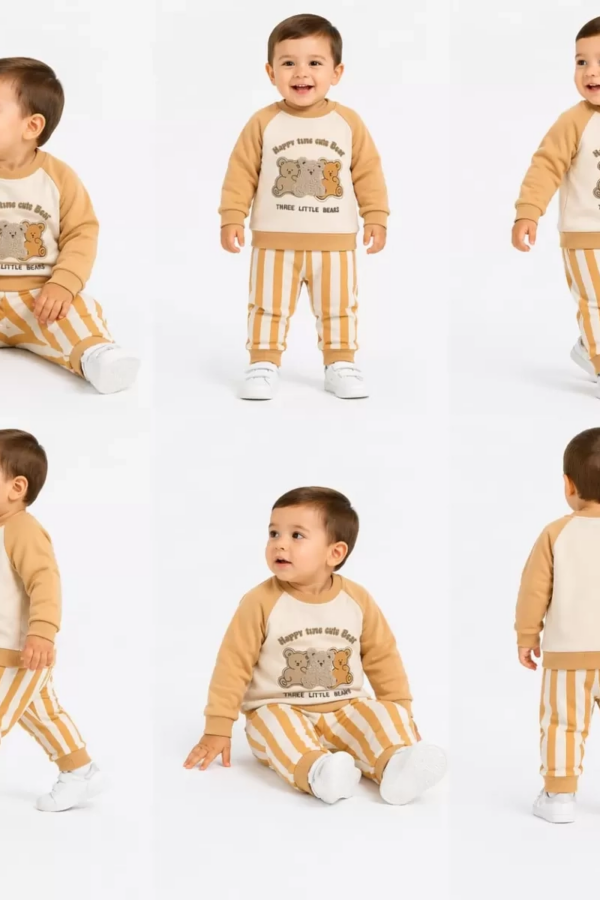 6/24 Ay Ayıcık Nakış Bebek Takımı