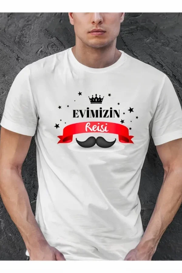 Babalar Günü Baskılı T-shirt - Beyaz