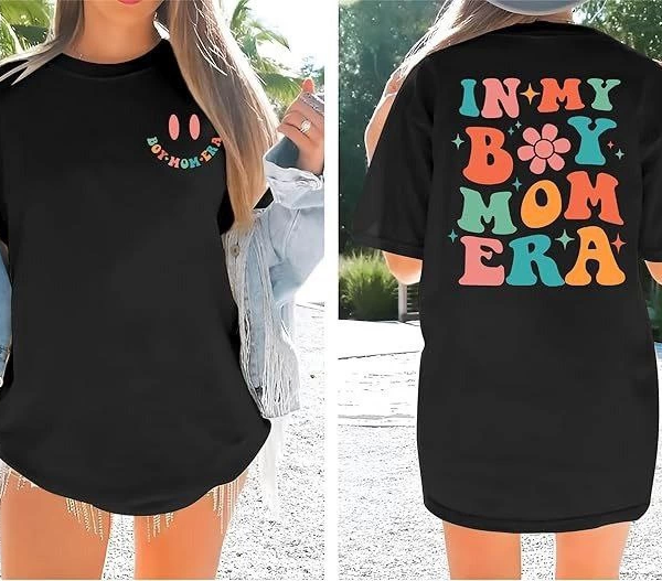 Bisiklet Yaka Kısa Kol Baskılı T-shirt - Siyah