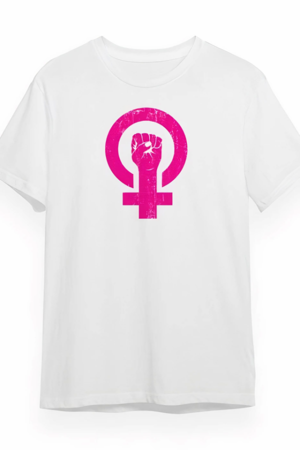 8 Mart Dünya Kadınlar Günü İçin Özel Baskılı T-shirt - Beyaz