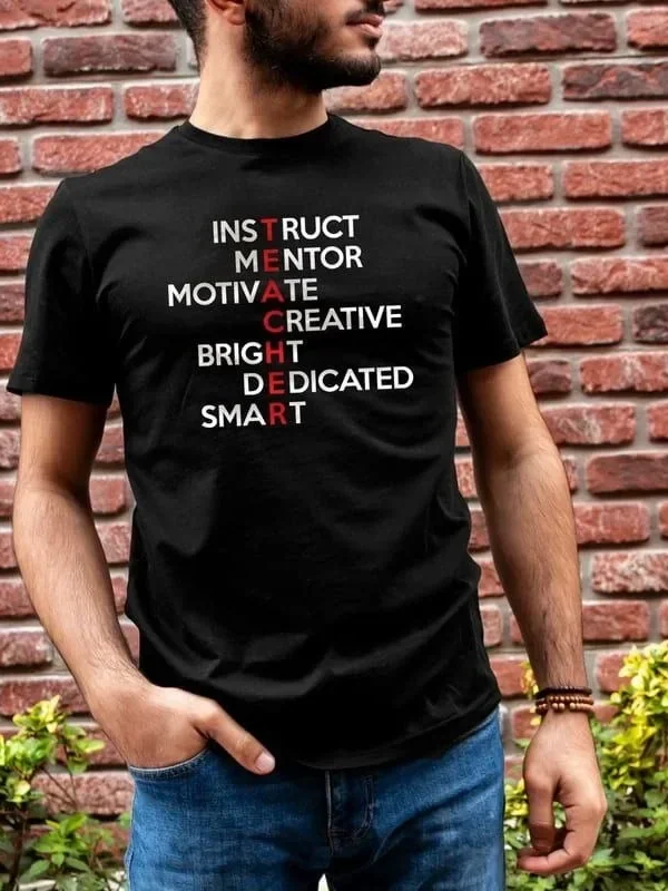 Unisex Bisiklet Yaka Baskılı Oversize T-Shirt - Siyah