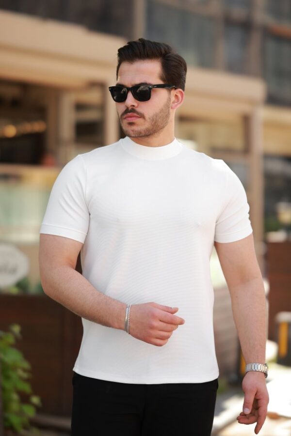 Erkek Yarım Balıkçı Yaka Kısa Kollu T-shirt