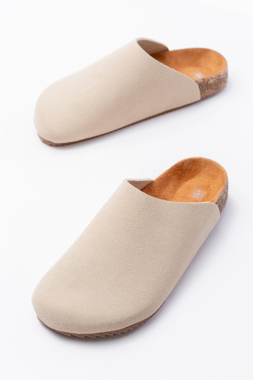 JY0556 Ravn Bağcıksız Hakiki Süet Deri Erkek Günlük Mantar Taban Loafer Klasik Ayakkabı HDMT - Krem - Görsel 4