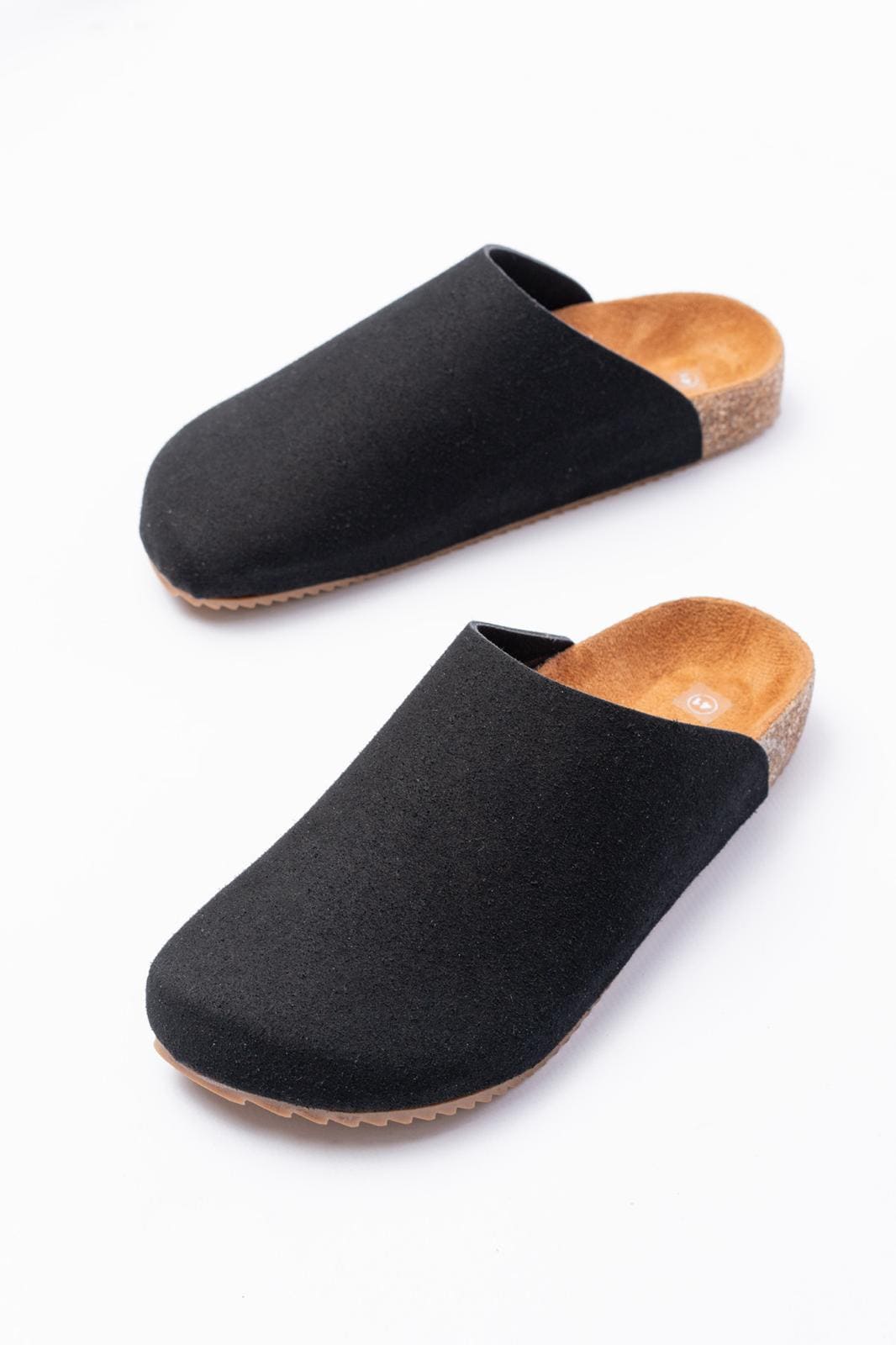 JY0556 Ravn Bağcıksız Hakiki Süet Deri Erkek Günlük Mantar Taban Loafer Klasik Ayakkabı HDMT - Siyah - Görsel 4