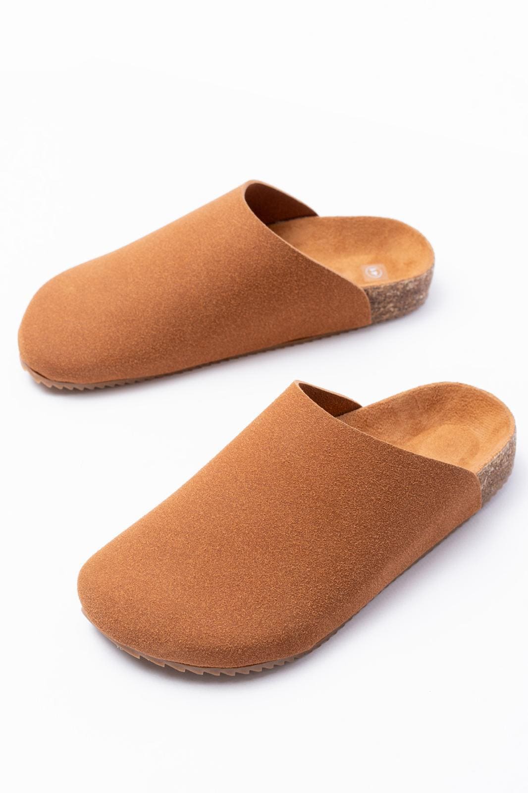 JY0556 Ravn Bağcıksız Hakiki Süet Deri Erkek Günlük Mantar Taban Loafer Klasik Ayakkabı HDMT - Taba - Görsel 4