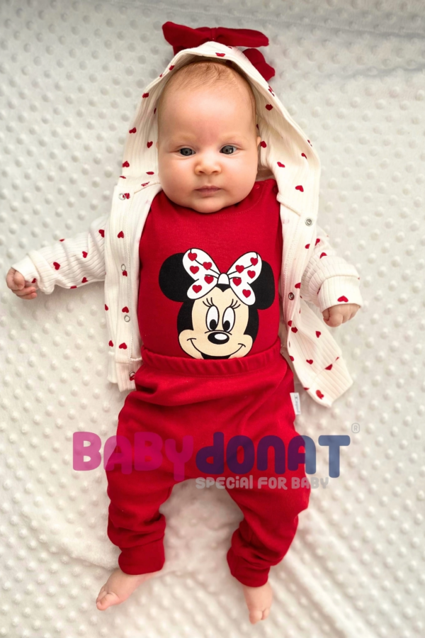 Mickey Desenli Hırkalı 3'lü Kız Takım