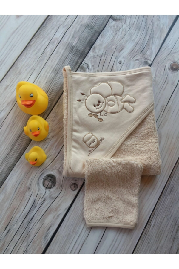 Organik Bebek Havlusu 80x80 Cm Kese Hediyeli