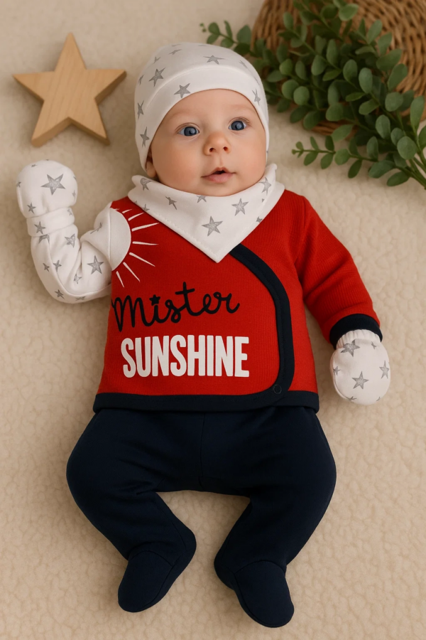 Sun Shine Desenli 5'li Erkek Hastane Çıkışı