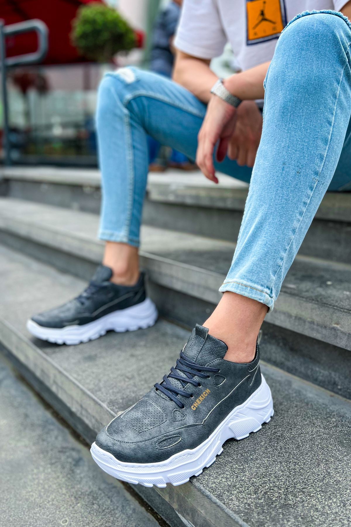 CH089 - CBT Low Top Lace Up Erkek Ayakkabı ANTRASIT - Görsel 3