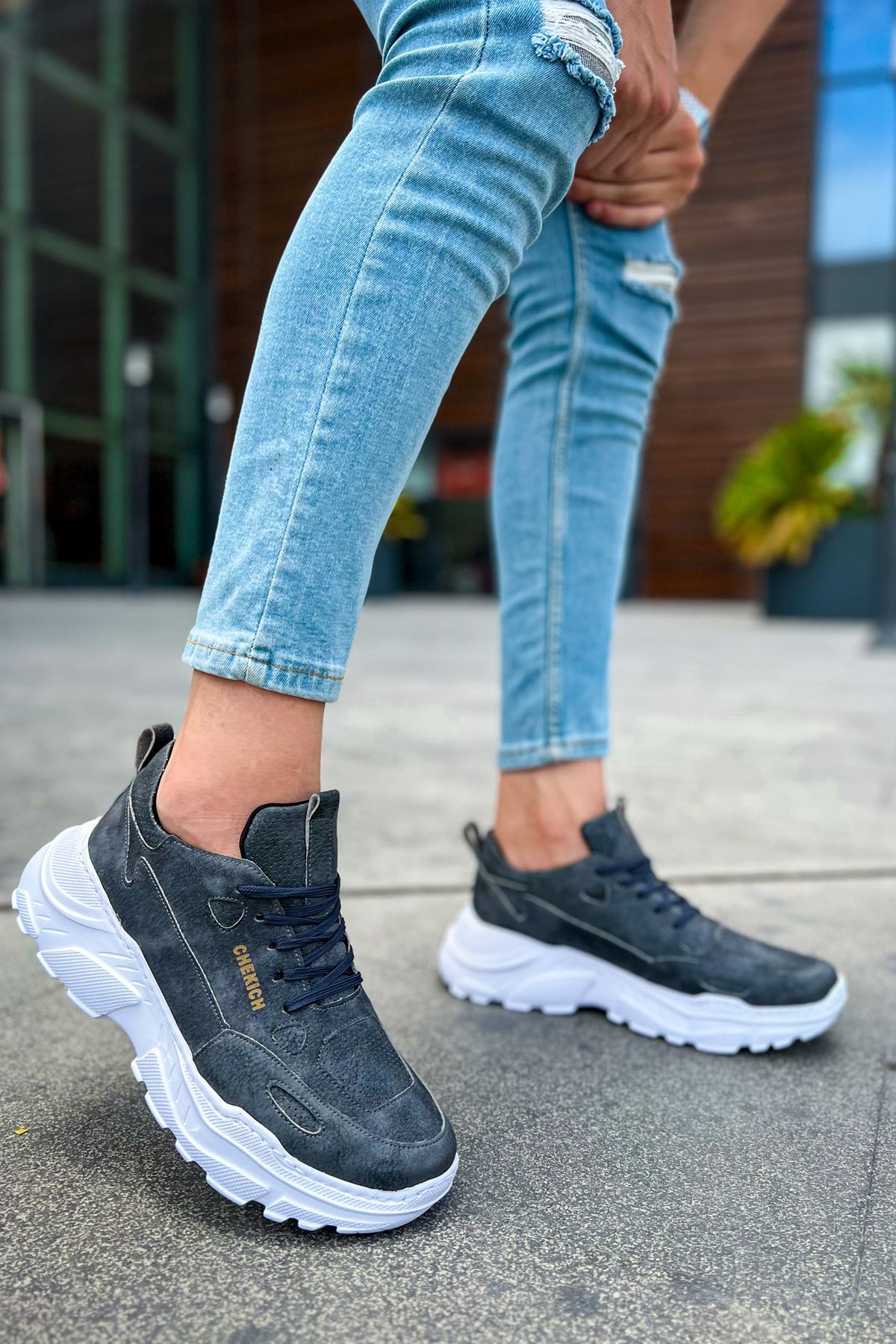 CH089 - CBT Low Top Lace Up Erkek Ayakkabı ANTRASIT - Görsel 4