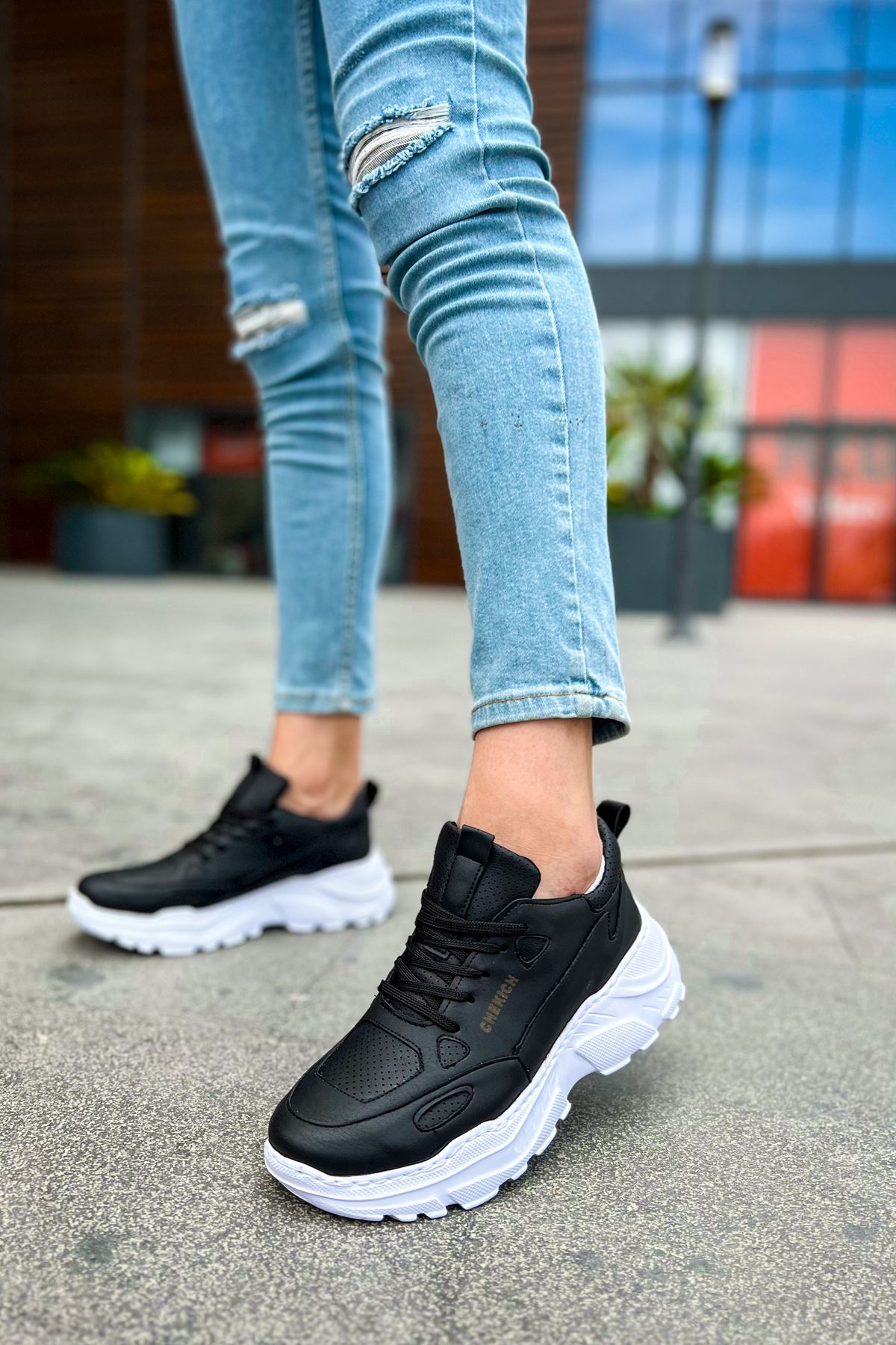 CH089 - CBT Low Top Lace Up Erkek Ayakkabı SIYAH - Görsel 2