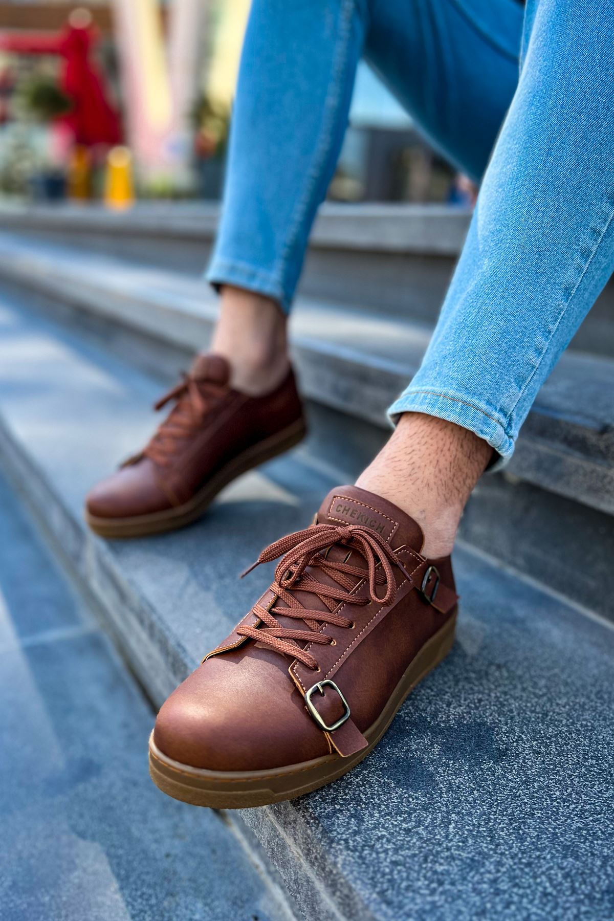 CH191 - CKT Side Buckle Erkek Ayakkabı TABA - Görsel 2