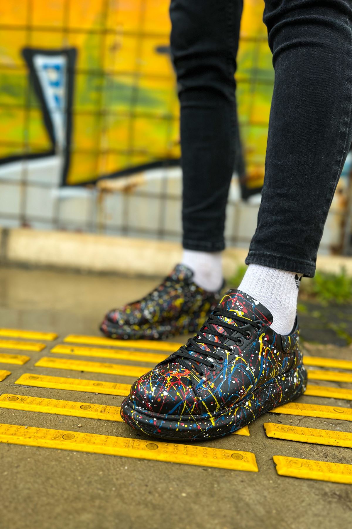 CH254 - CST Pittura Erkek Ayakkabı 498 SARI / MAVI / KIRMIZI SPLUSH - Görsel 2