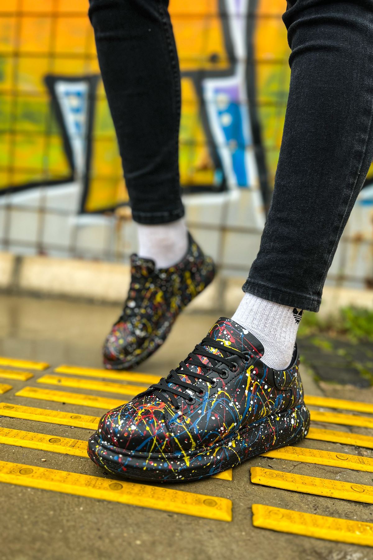 CH254 - CST Pittura Erkek Ayakkabı 498 SARI / MAVI / KIRMIZI SPLUSH - Görsel 3
