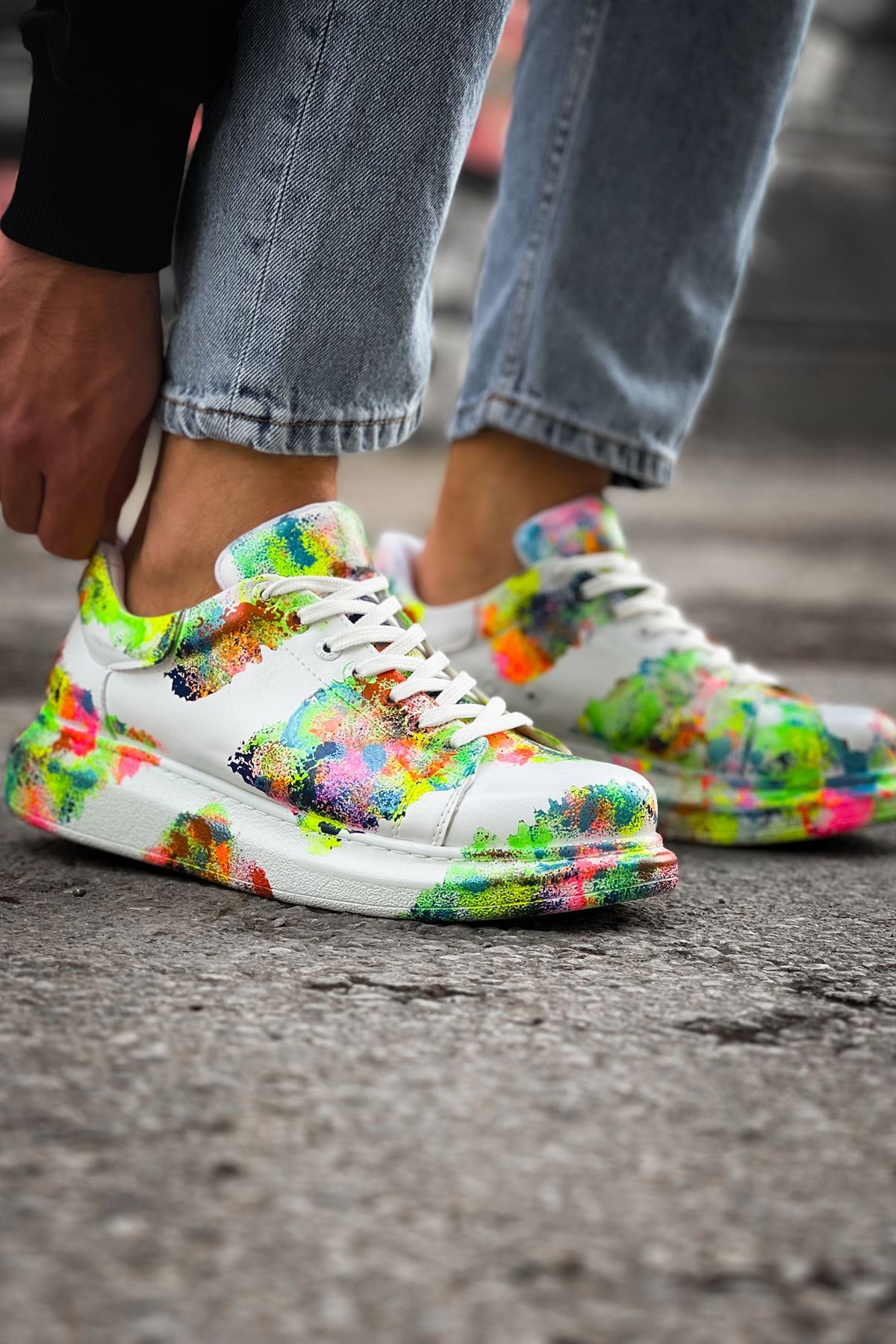 CH254 - CBT Pittura Erkek Ayakkabı 550 COLORFULL - Görsel 3