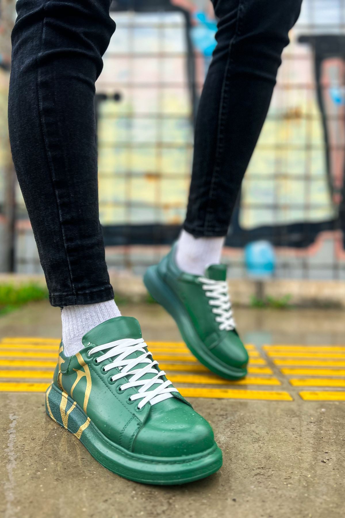 CH254 - CBT Pittura Erkek Ayakkabı 491 YESIL / KOYU YESIL V - Görsel 4