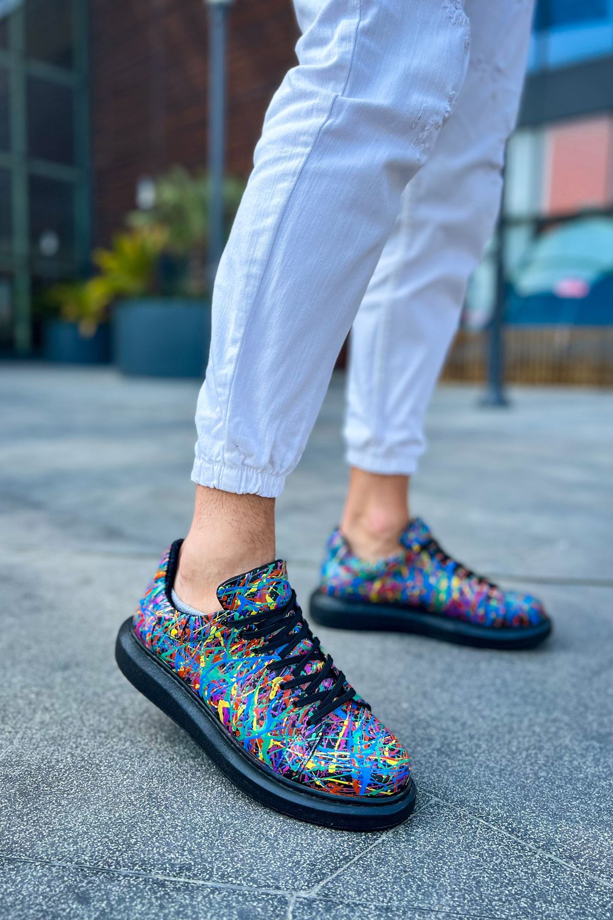 CH254 - CST Pittura Erkek Ayakkabı 538 CRAZY SPLUSH SIYAH - Görsel 2