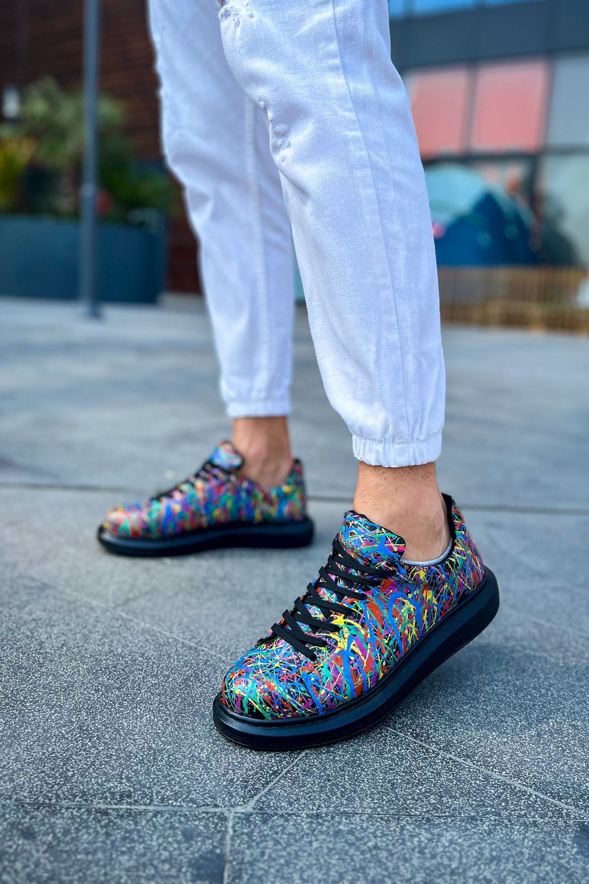 CH254 - CST Pittura Erkek Ayakkabı 538 CRAZY SPLUSH SIYAH - Görsel 3