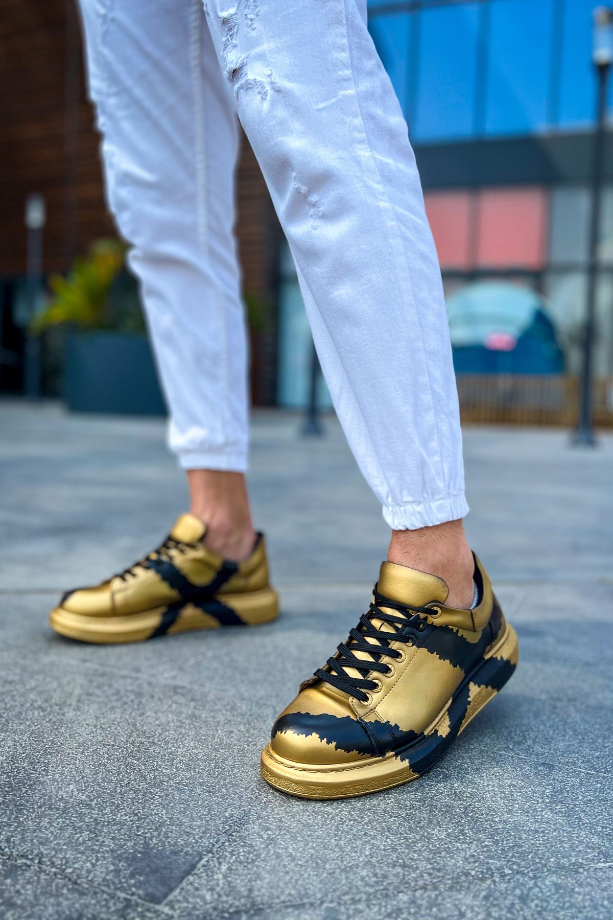 CH254 - CST Pittura Erkek Ayakkabı 549 GOLD SIYAH X - Görsel 3