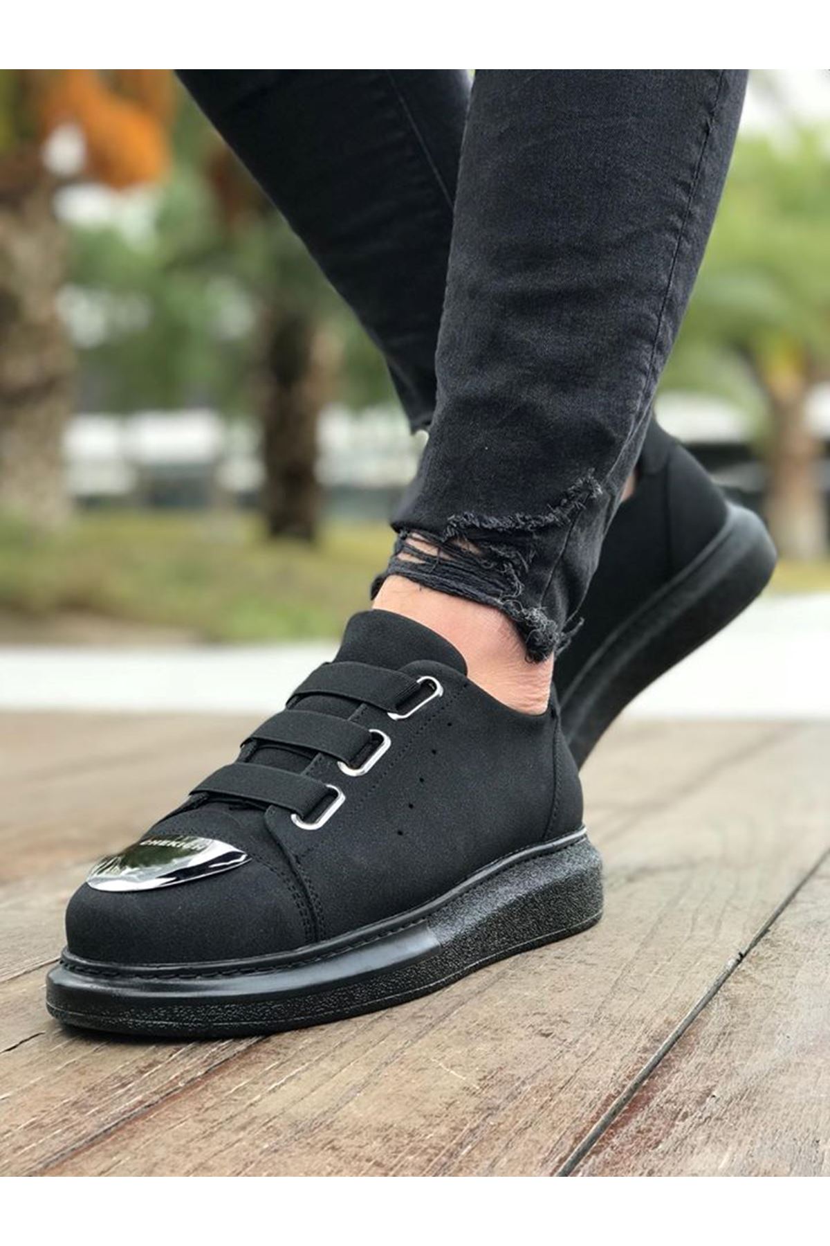 CH251 - SST Mirror Suede Erkek Ayakkabı SIYAH - Görsel 3