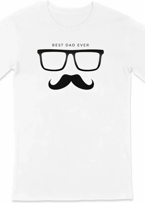 Babalar Günü Hediye Baba Temalı Baskılı Oversize Bisiklet Yaka T-shirt - Beyaz