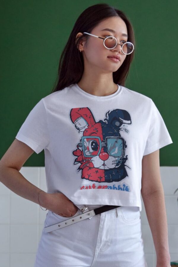 Unisex Oversize 24/1 Penye DTF Baskılı Tişört - DTF159