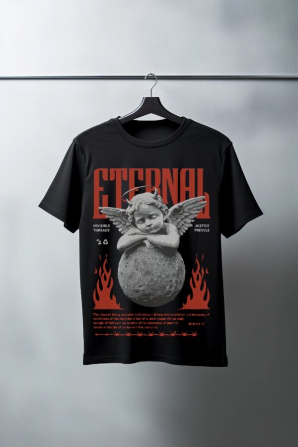 Unisex Oversize 24/1 Penye DTF Baskılı Tişört - DTF86
