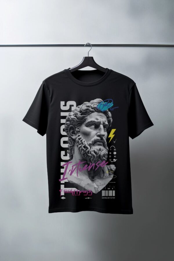 Unisex Oversize 24/1 Penye DTF Baskılı Tişört - DTF98