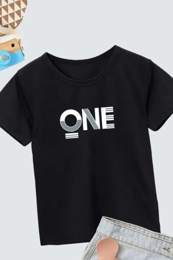 Erkek Çocuk Baskılı T-Shirt - Siyah
