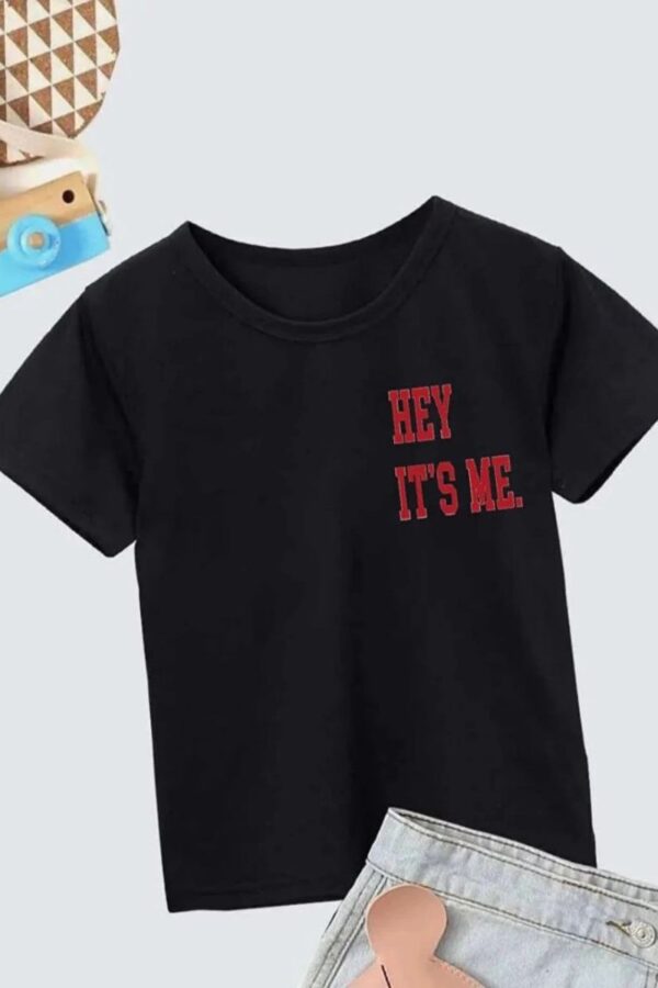 Çocuk Unisex Baskılı T-Shirt - Siyah